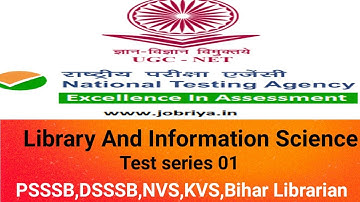 UGC NTA NET : Library and Information Test series 01; 2021 by Vipin Bangar