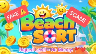 ❌Beach Sort: The Impossible Level 5 SCAMI Exposed a "Match-3" Game With a Rigged Payout ⚠️ screenshot 3