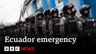 Ecuador: State of emergency declared after notorious drug gang boss escapes from prison | BBC News