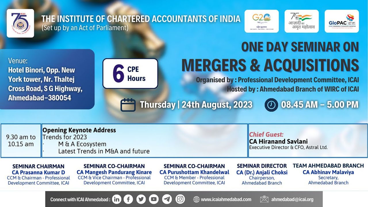 Inauguration Ceremony & Opening Keynote Address by CA Hiranand Savlani ...