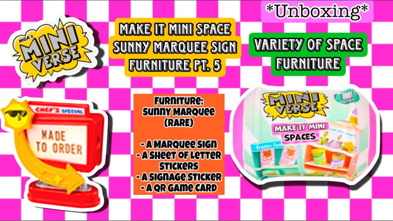 Watch Me! Open Miniverse New Marquee Sign (RARE) Space Furniture| Adult Collector 