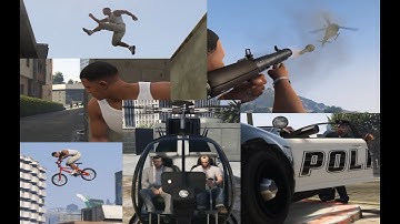 Rooftop Chase With Police || GTA V MODS || Menyoo Object spooner