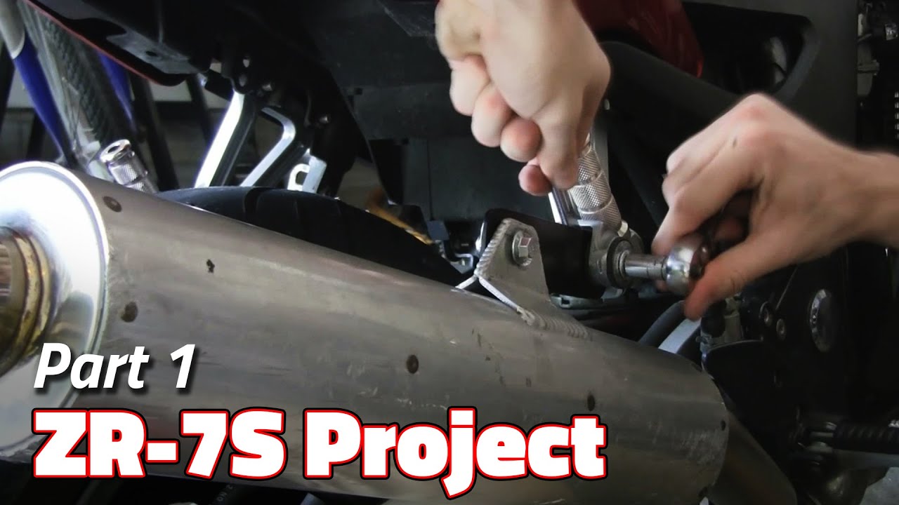 Replacing Zip-Tied Exhaust with New Bracket | ZR-7S Project