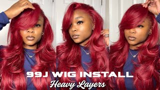 How To Do a Flipover Install w/ Bodywave Wig | Heavy Layers | 99J | Beginner Friendly 🤍
