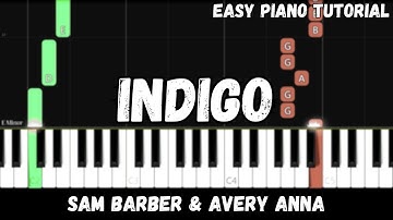 Sam Barber - Indigo ft. Avery Anna (Easy Piano Tutorial)