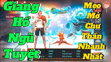 Giang Hồ Ngũ Tuyệt, Mẹo Để Mở Được  6 Con Chư Thần Nhanh Nhất