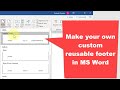 Build reusable headers and footers in Microsoft Word