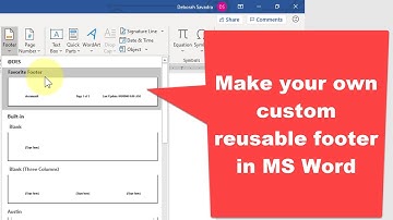 Build reusable headers and footers in Microsoft Word