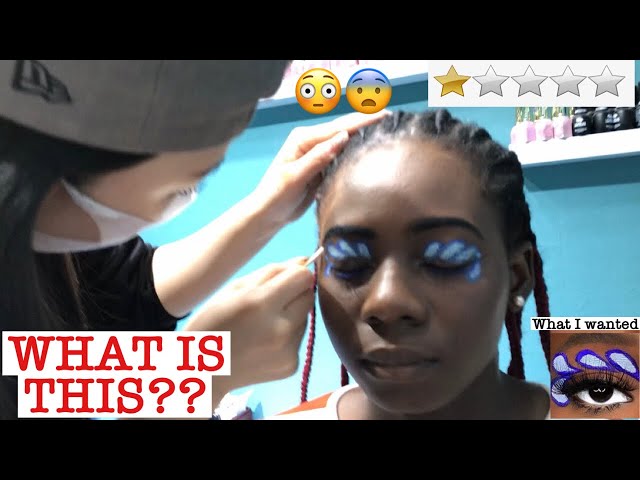 THIS WORST REVIEWED MAKEUP ARTIST DID MORE THAN I EXPECTED🤭 | BLACK GIRL GETS MAKEUP DONE IN CHINA