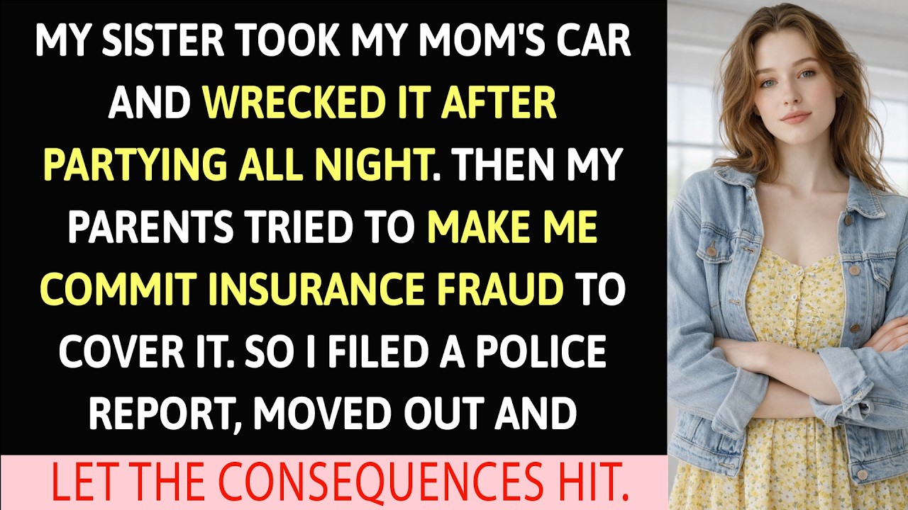 Sister Took My Mom’s Car And Wrecked It After Partying All Night. Then…