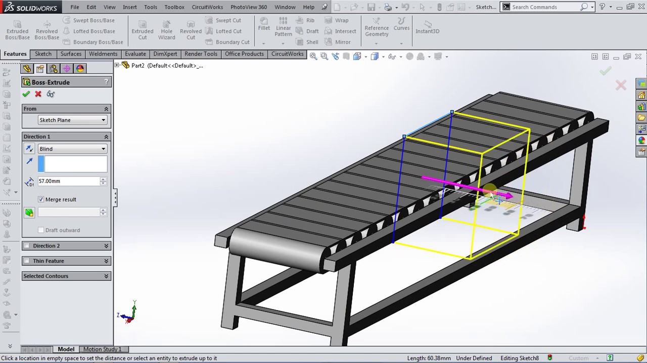 TUTORIAL SOLIDWORKS MEMBUAT BELT CONVEYOUR YouTube