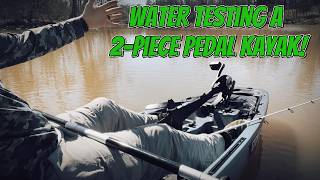 First time water test of a 2 piece PEDAL KAYAK! Is it junk?