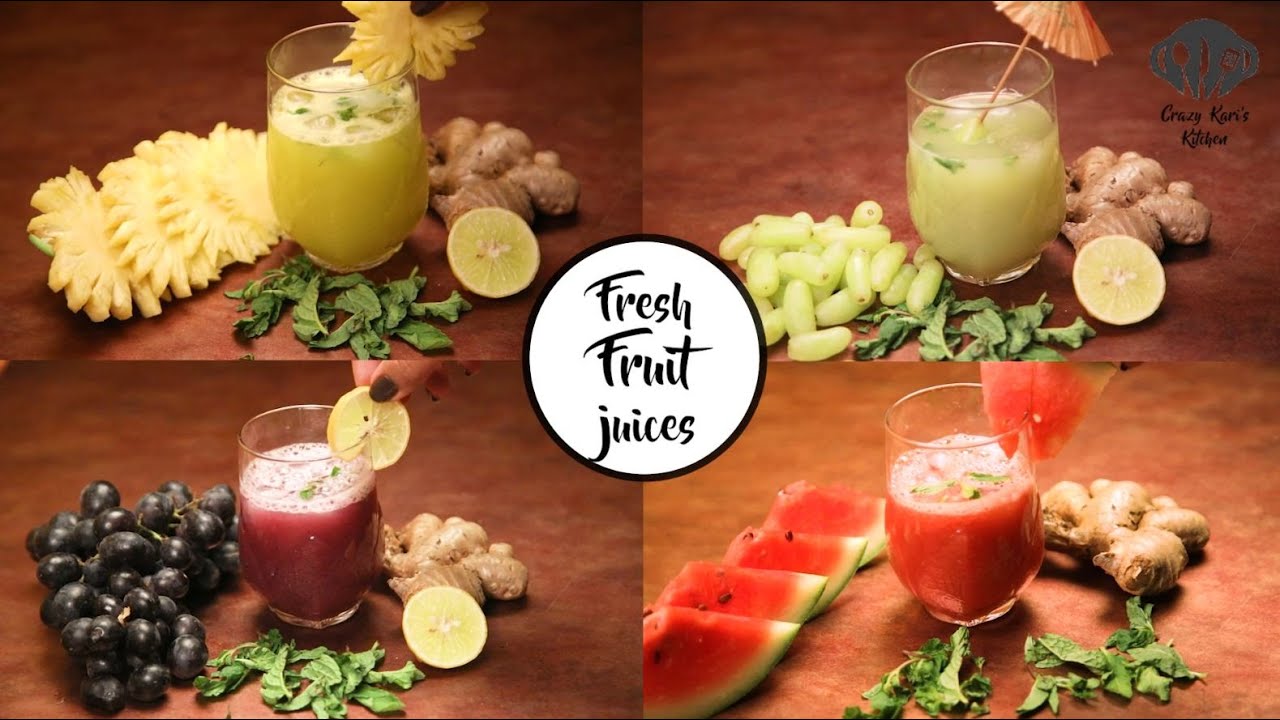 4 Refreshing Summer Drinks Chilled Fruit Juices (Easy & Quick Recipe
