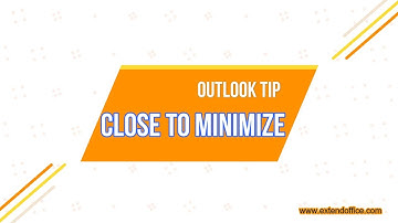 Minimize Outlook instead of closing when clicking on the Close button