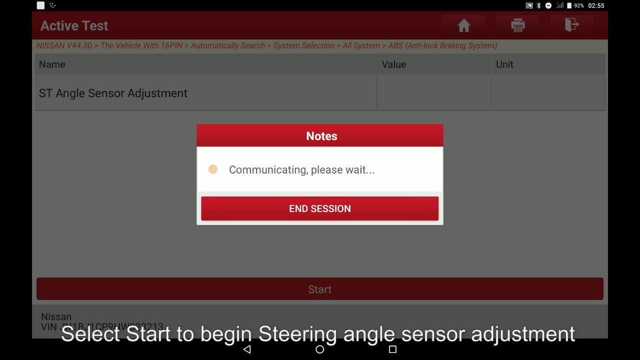 Nissan Rogue Steering Angle Reset and G Sensor Calibration LAUNCH