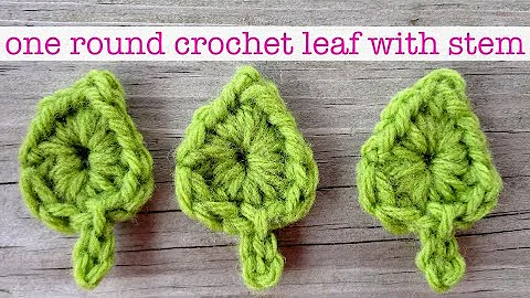 Learn to Crochet a Beautiful One Round Leaf with Stem