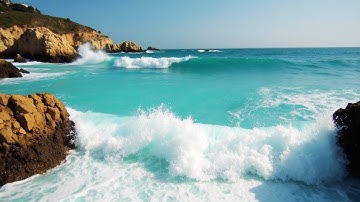 Peaceful Seaside Morning Bossa Nova Jazz & Ocean Waves for Relaxation 🌊