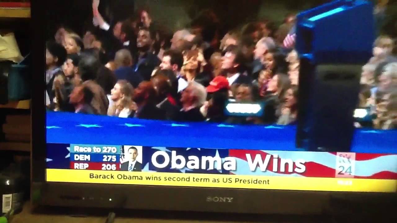 Barack Obama wins election - YouTube