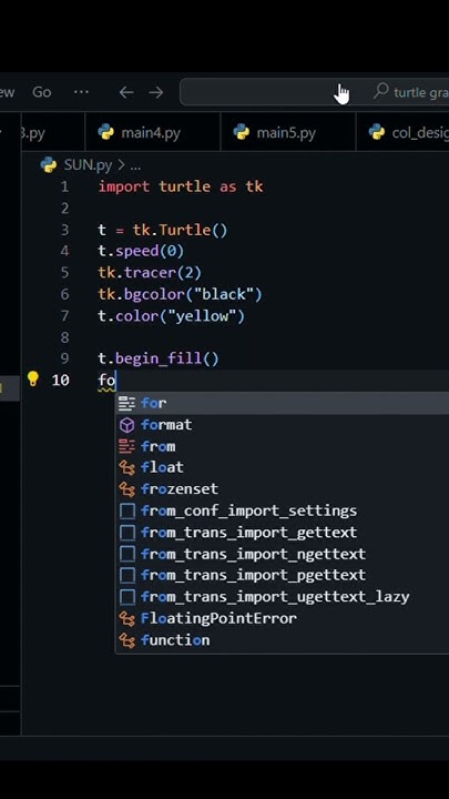 Sun with turtle | #coding #turtledesign #turtleart #python #turtle #sun ...