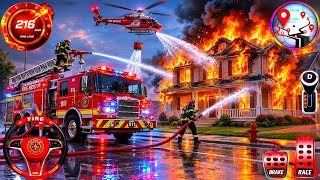 Firefighter Rescue Simulator 3D - US Emergency 911 Fire Truck Driving - Android GamePlay #3 screenshot 3