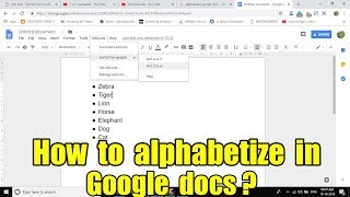 How to alphabetize in google docs? Step By Step Instruction screenshot 3