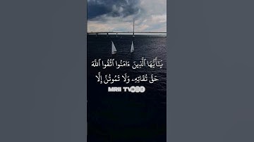 ماهر المعيقلي - سورة آل عمران ( برواية حفص عن عاصم ) الأية 102