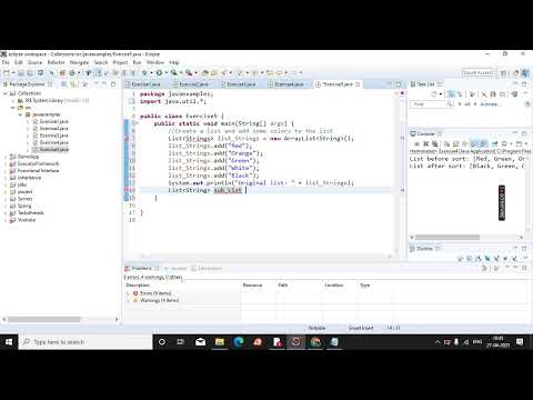 Write a program to extract a portion of a array list
