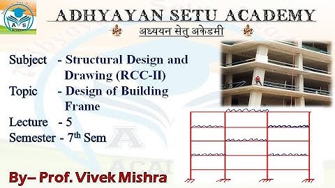 Design Of Building Frame Part-1(RCC-II,Unit-1,Lecture-5) #CivilEngineering#RGPV #AdhyayanSetuAcademy