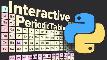 Building an Interactive Periodic Table. python learning project