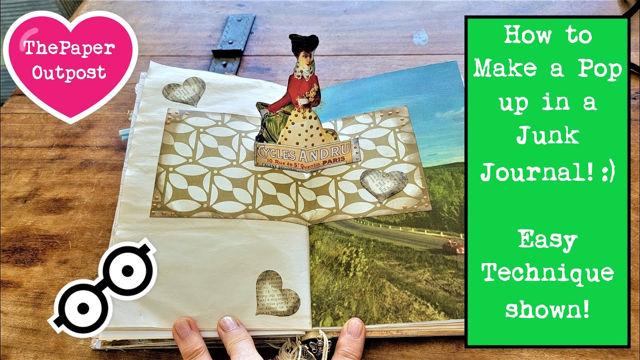 PopUp Idea 3 For a Junk Journal Page! Step by Step Beginner Tutorial