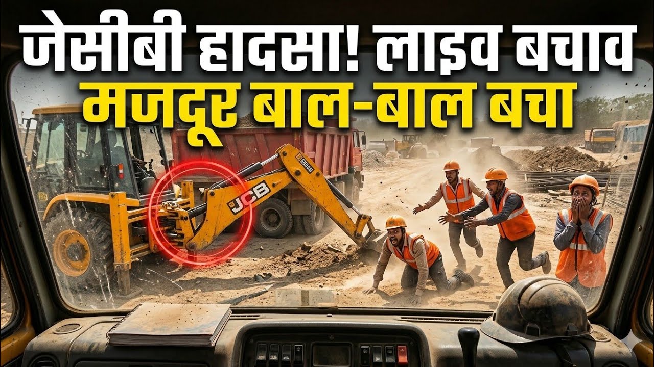 JCB Operator's Tiny Mistake Leads to a Big Accident | JCB Backhoe ...