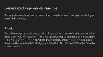 The Pigeonhole Principle