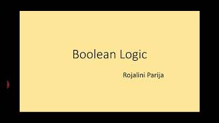 Boolean Logic, Part-2