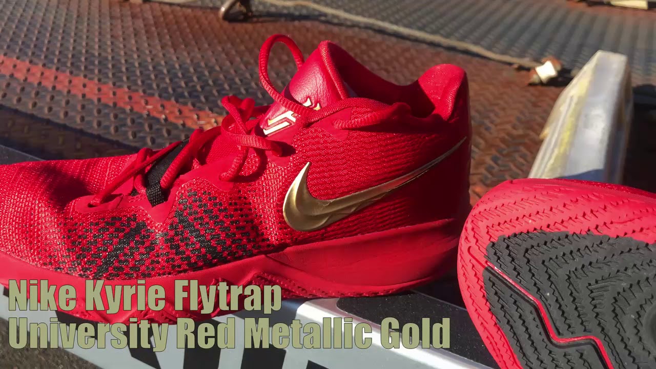 nike kyrie flytrap red and gold