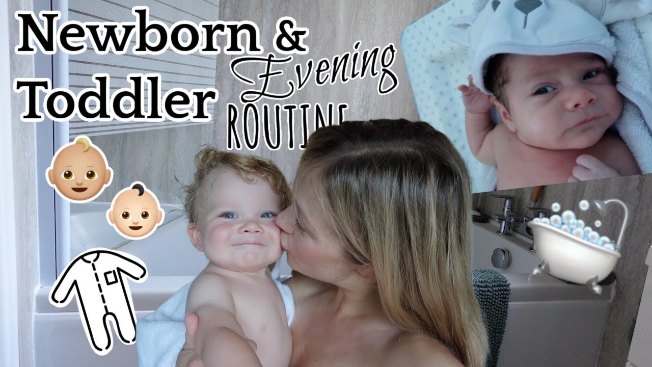 NEWBORN & TODDLER EVENING ROUTINE | 2 Under 2 Evening & Bedtime Routine ...