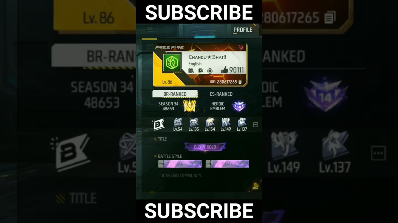86 level uid😈. GARENA FREE FIRE 
