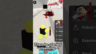 They had to team up to stop me 😂 #roblox #robloxmemes #1v1
