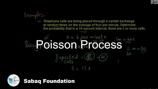 Poisson Process, Statistics Lecture | Sabaq.pk