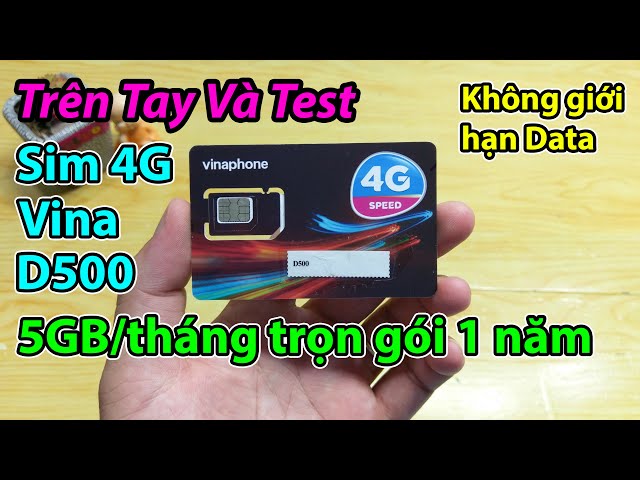 Sim 4G Vinaphone D500 Trọn Gói 12 Tháng, 5GB/tháng không giới hạn DATA | Dành Cho Ai
