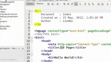 Integrating an Applet in a Web Application - English