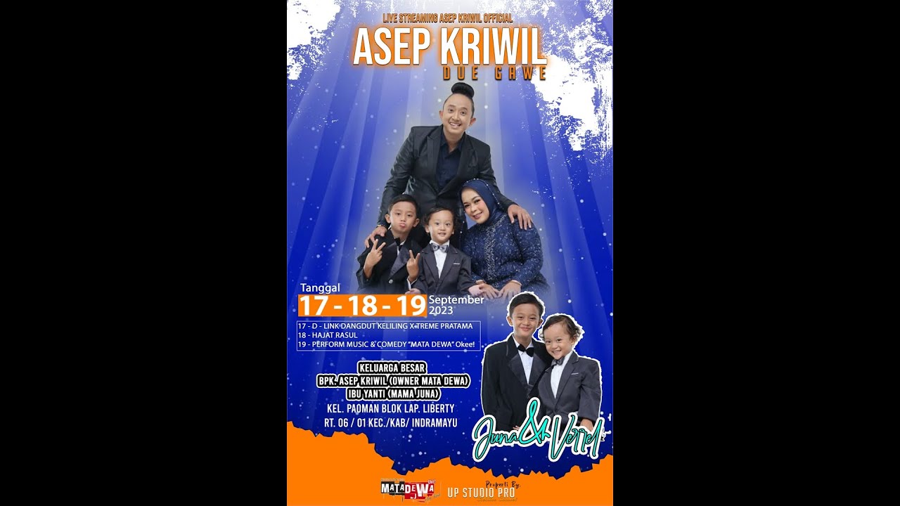 {LIVE} ASEP KRIWIL (MATA DEWA) DUWE GAWE KHITANAN JUNA & VEREL (ASEP KRIWIL - IBU YANTI)