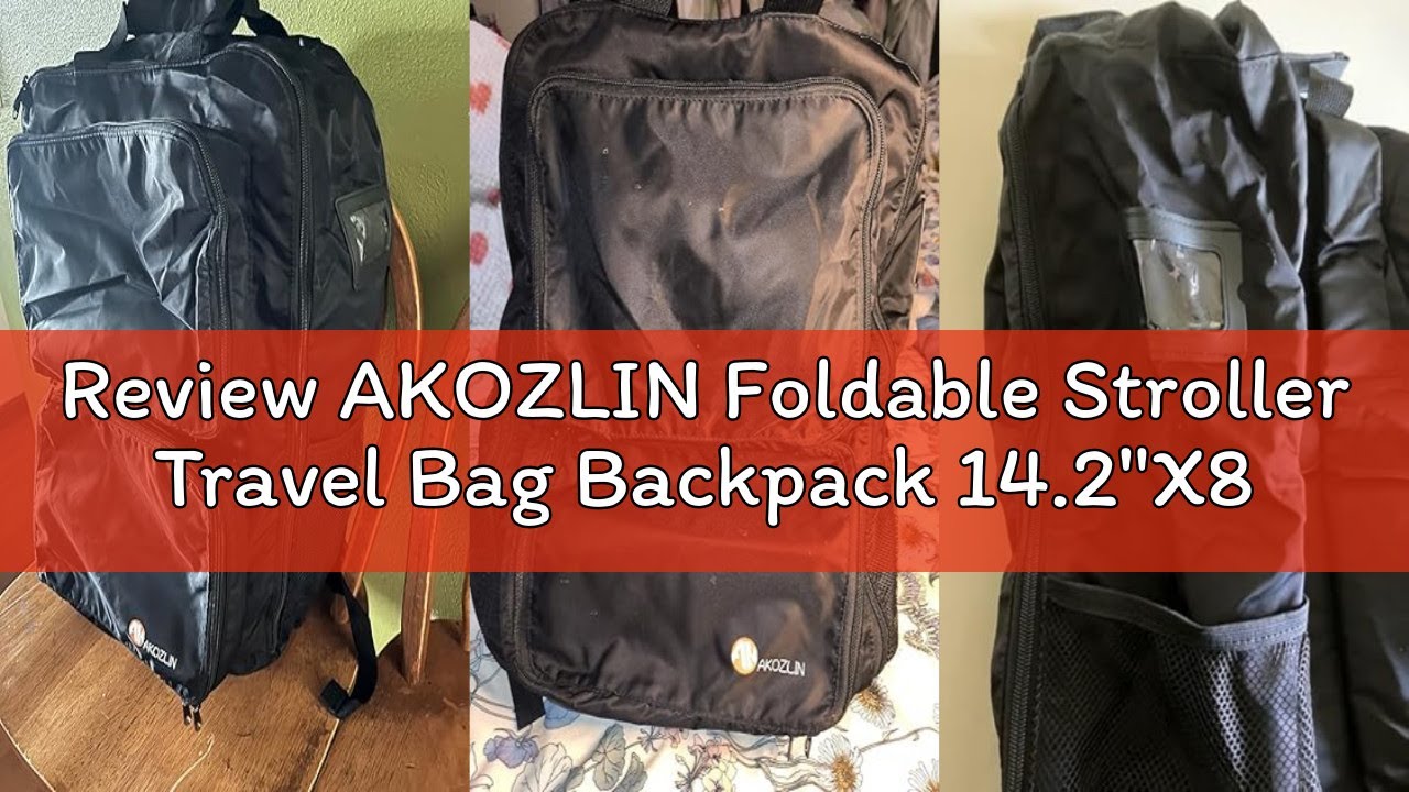 Review AKOZLIN Foldable Stroller Travel Bag Backpack 14.2"X8.7"X20.5" Compatible with GB Pockit+ All