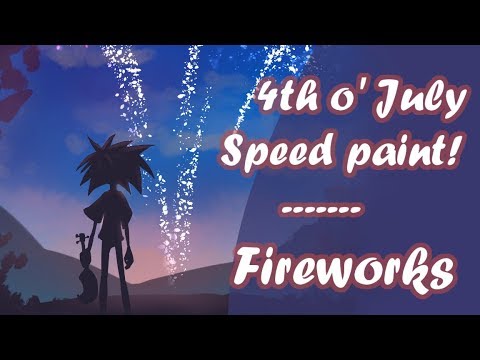 Fireworks | Quick 4th o' July speed paint!