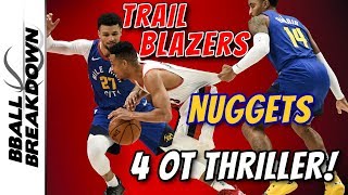Nuggets at Trail Blazers Game 3 Classic 4 OT Thriller