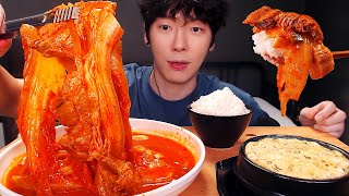 MUKBANG 매콤 얼큰 돼지 김치찜과 계란찜 먹방 흰밥, 김(밥도둑) Steamed pork kimchi, korean food Eating sounds [SIO ASMR 시오]