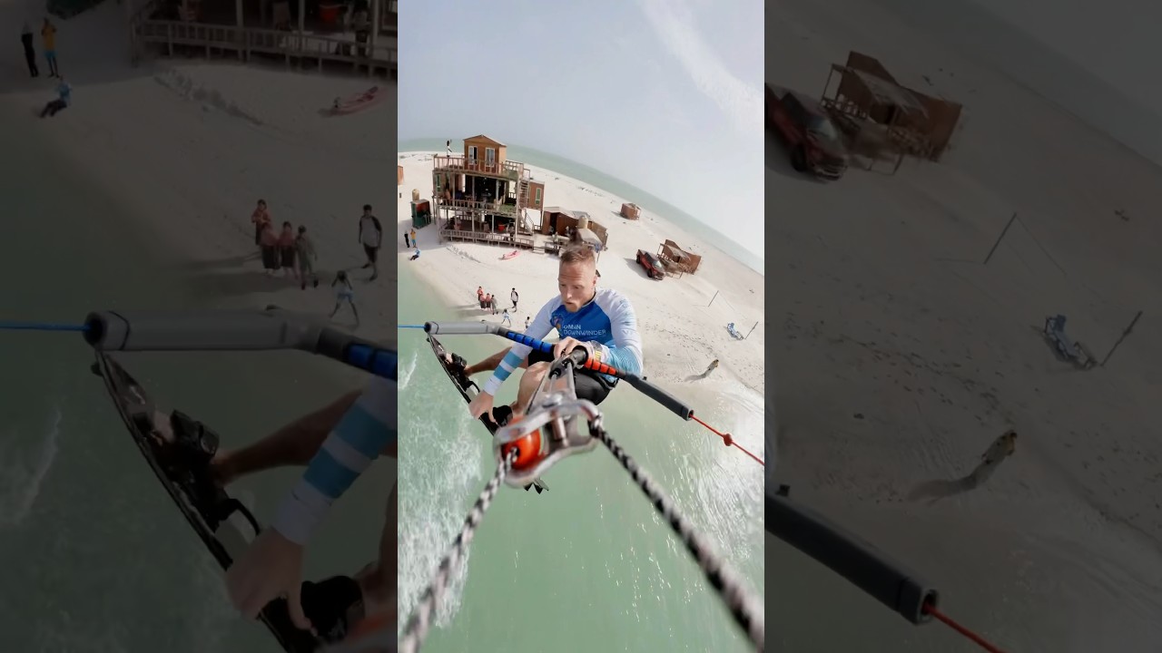 Kiting Bar Al-Hikman lagoon.