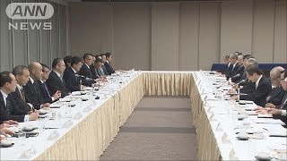 「賃上げ」春闘スタート、経団連と連合トップ会談(16/01/29)