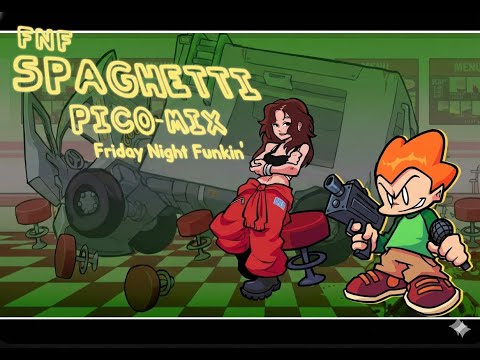New Spaghetti But Pico Mix (FNF Update x Le Sserafim / Gameplay & Cutscene) Friday Night Funkin