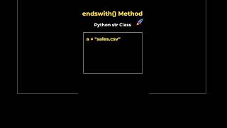 15. endswith() method in String class | Python #coding #datascience