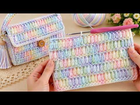 Easy Crochet Puff Stitch Pattern | Beautiful & Unique Design! 🧶 #Crochet #PuffStitch
